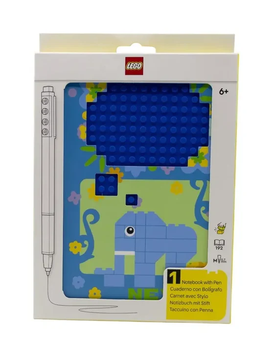 LEGO Stationery Reclaim & Recycle Dotted Notebook With Gel Pen - Elephant