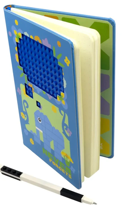 LEGO Stationery Reclaim & Recycle Dotted Notebook With Gel Pen - Elephant