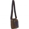Fenland Canvas & Leather Crossbody Bag - Brandy/Green FEN751
