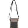 Fenland Canvas & Leather Crossbody Bag - Mud/Grey FEN751