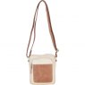 Fenland Canvas & Leather Crossbody Bag - Tan/Cream FEN751