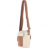 Fenland Canvas & Leather Crossbody Bag - Tan/Cream FEN751