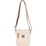 Fenland Canvas & Leather Crossbody Bag - Tan/Cream FEN751