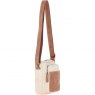 Fenland Canvas & Leather Crossbody Bag - Tan/Cream FEN751