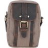Fenland Fenland Canvas & Leather Body Bag - Mud/Grey FEN750