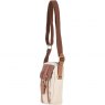 Fenland Canvas & Leather Body Bag - Tan/Cream FEN750