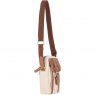 Fenland Canvas & Leather Body Bag - Tan/Cream FEN750