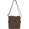 Fenland Canvas & Leather Crossbody Bag - Brandy/Green FEN752