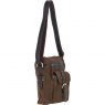 Fenland Canvas & Leather Crossbody Bag - Brandy/Green FEN752