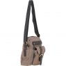 Fenland Canvas & Leather Crossbody Bag - Mud/Grey FEN752