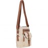 Fenland Canvas & Leather Crossbody Bag - Tan/Cream FEN752
