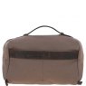 Fenland Canvas & Leather Wash Bag - Mud/Grey FEN759