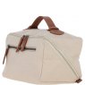 Fenland Canvas & Leather Wash Bag -Tan/Cream FEN759