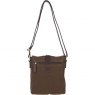 Fenland Canvas & Leather Crossbody Bag - Brandy/Green FEN753