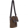 Fenland Canvas & Leather Crossbody Bag - Brandy/Green FEN753