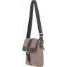 Fenland Canvas & Leather Crossbody Bag - Mud/Grey FEN753