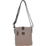Fenland Canvas & Leather Crossbody Bag - Mud/Grey FEN753