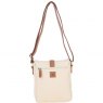 Fenland Canvas & Leather Crossbody Bag - Tan/Cream FEN753
