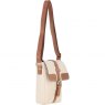 Fenland Canvas & Leather Crossbody Bag - Tan/Cream FEN753