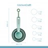 KitchenCraft 5pc Measuring Cup Set - Green & Blue