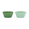 KitchenCraft 12 Reusable Silicone Cupcake Cases Light and Dark Green