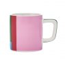 La Cafetière Ceramic Espresso Cup - Pink and Red Utopian Lines 120ml