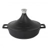 MasterClass 4L Cast Aluminium Tagine with Self Basting and Cone Lid - Black