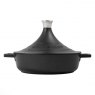 MasterClass 4L Cast Aluminium Tagine with Self Basting and Cone Lid - Black