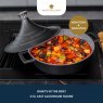 MasterClass MasterClass 4L Cast Aluminium Tagine with Self Basting and Cone Lid - Black