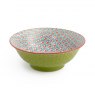 Mikasa Green and Blue Geometric Stoneware Ramen Bowl 21cm