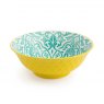 Mikasa Yellow and Blue Geometric Stoneware Ramen Bowl 21cm