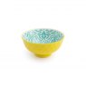 Mikasa Yellow and Blue Geometric Stoneware Nibble Bowl 12cm