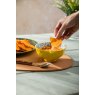 Mikasa Yellow and Blue Geometric Stoneware Nibble Bowl 12cm