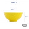 Mikasa Yellow and Blue Geometric Stoneware Nibble Bowl 12cm