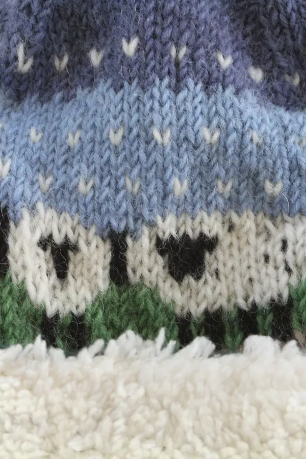 Pachamama Pachamama Kids Snowy Sheep Bobble Beanie