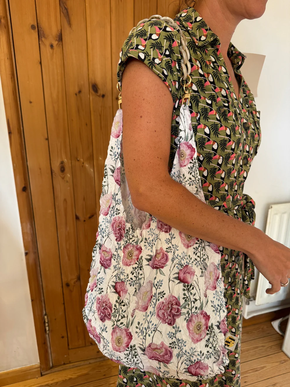 My Little Eco Bag - Beige Acrylic Handle for Your Eco Tote Bag