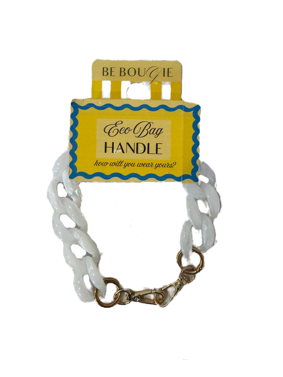 My Little Eco Bag - White Acrylic Handle for Your Eco Tote Bag