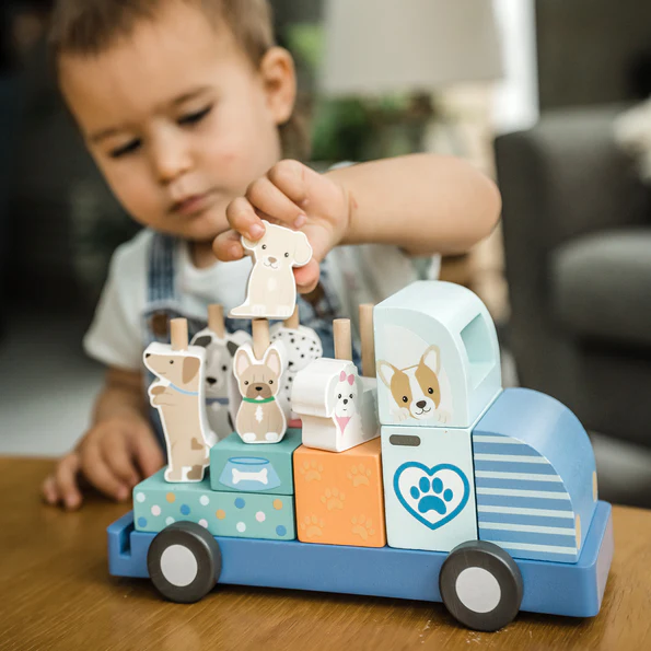 Orange Tree Toys Dog Groomers Van Block Puzzle