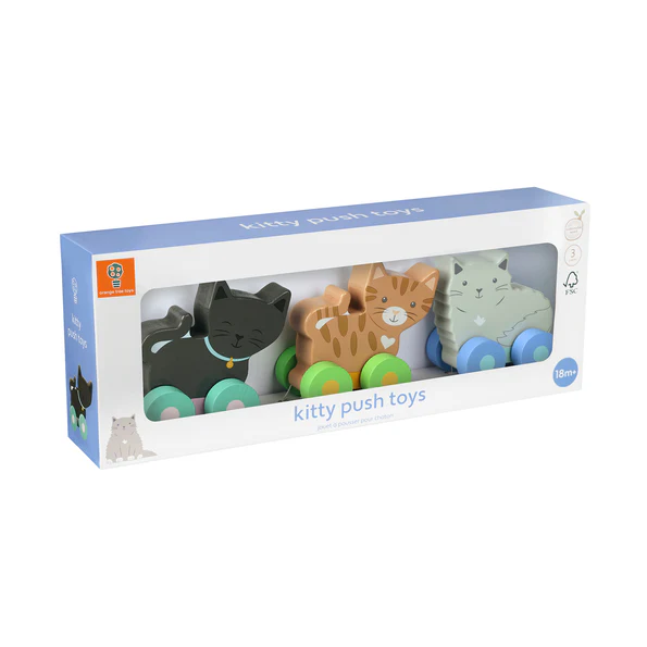 Orange Tree Toys Kitty Push Toys Set of 3