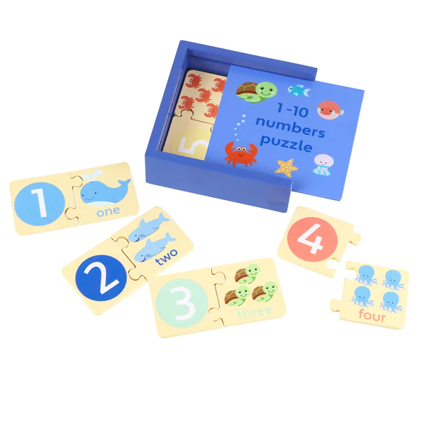 Orange Tree Toys Sea Life Number Puzzle In Box