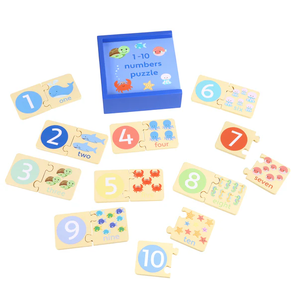 Orange Tree Toys Sea Life Number Puzzle In Box