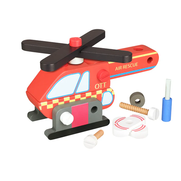 Orange Tree Toys Buildable Helicopter
