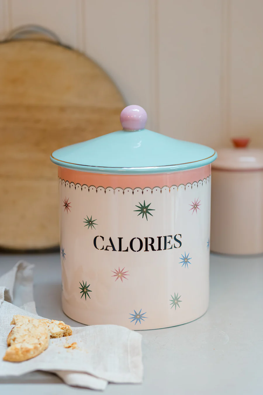 Yvonne Ellen Biscuit Jar - Slogan Calories