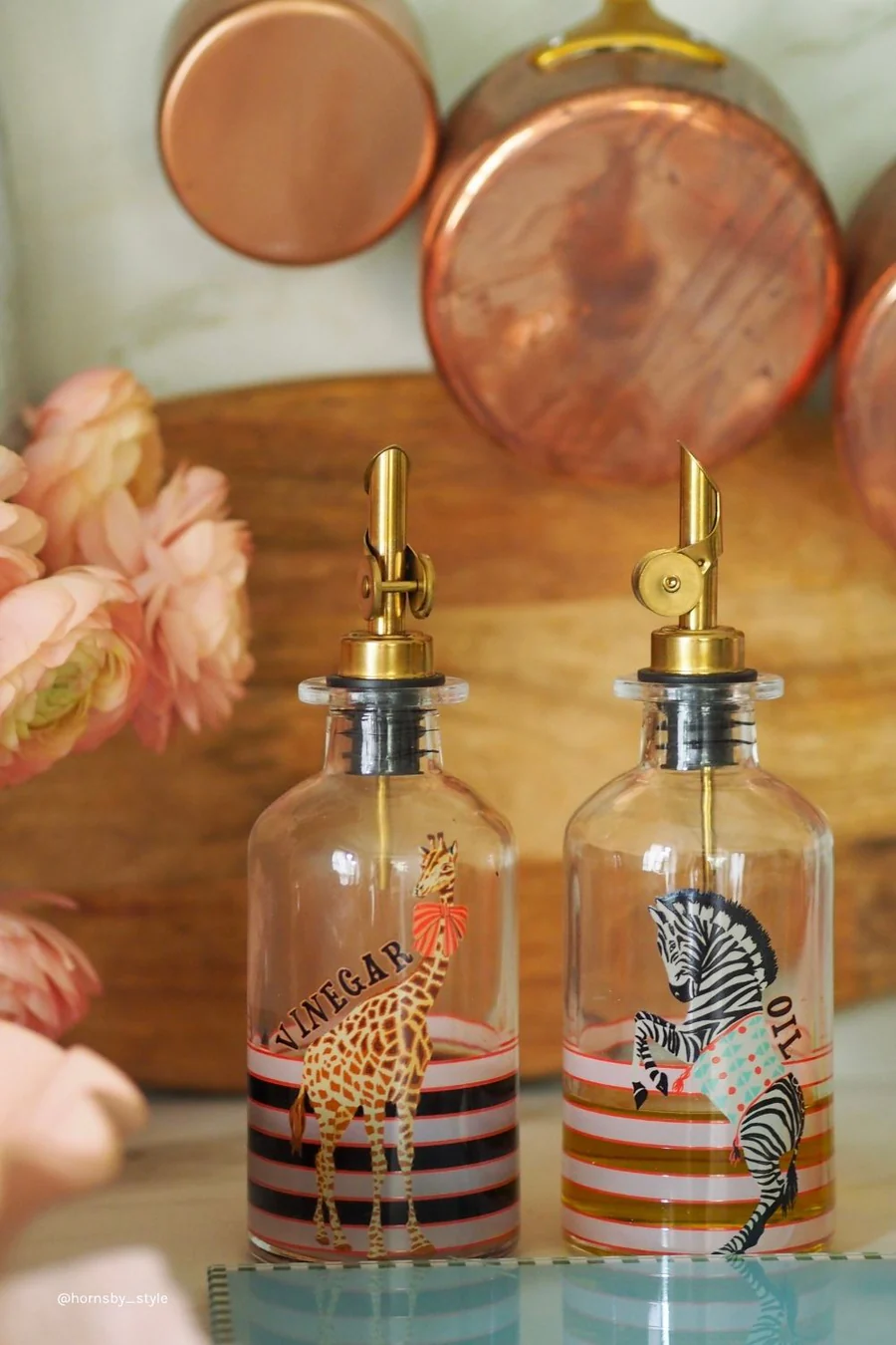 Yvonne Ellen Yvonne Ellen Glass Oil & Vinegar Set - Animal