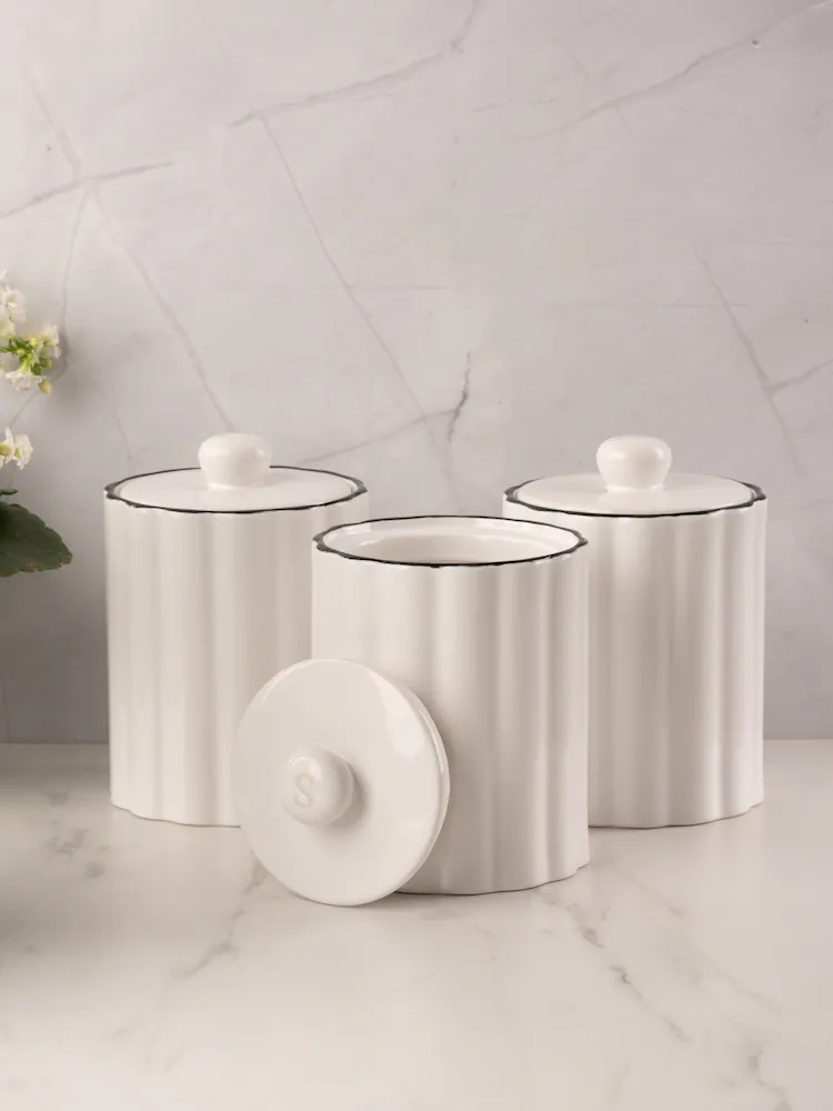 Style Sisters Style Sisters Ribbed Tea Canister