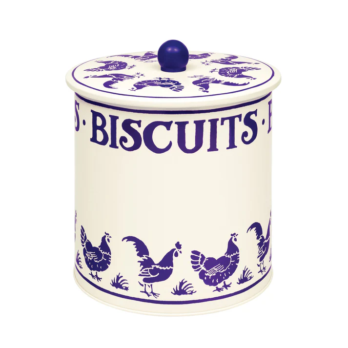 Emma Bridgewater Blue Hens Biscuit Barrel