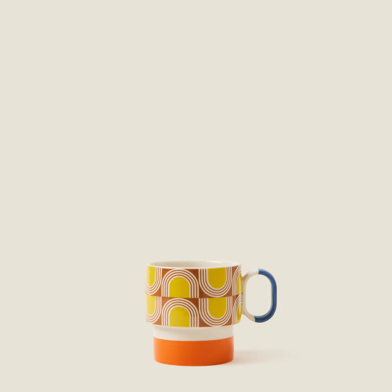 Orla Kiely Aura Orange Stacking Mug