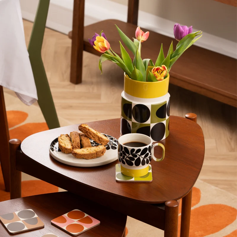 Orla Kiely Spot Square Oval Utensil Pot