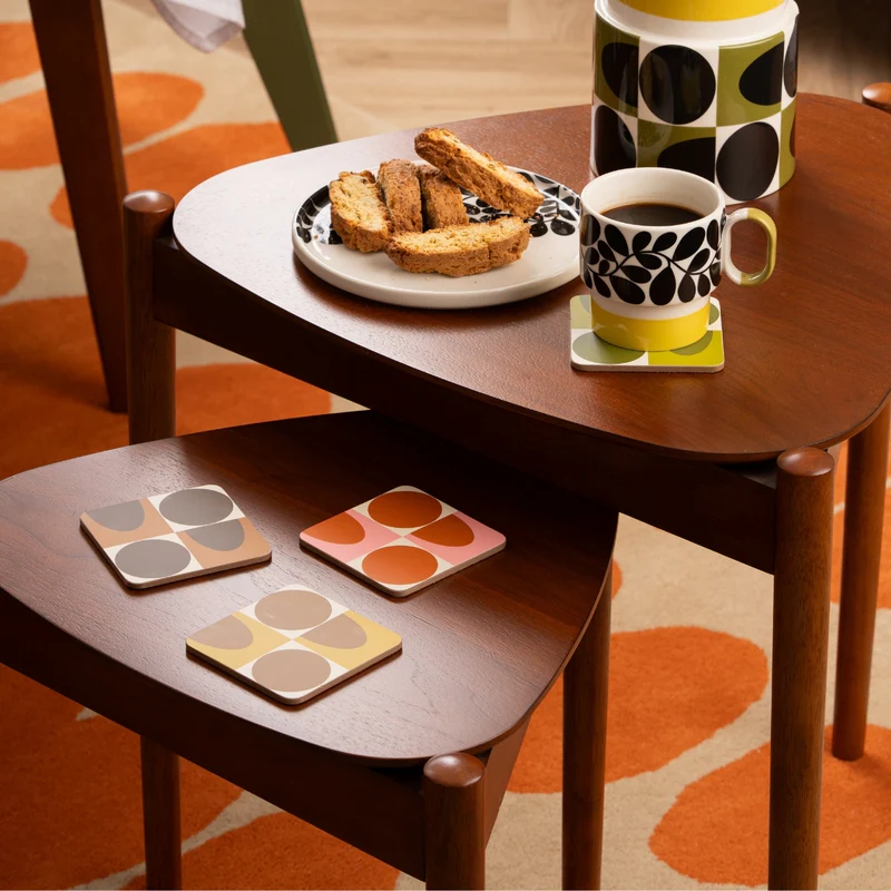 Orla Kiely Orla Kiely Spot Square Oval Coasters Set of 4