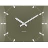 Karlsson Wall Clock Sucinto Dome Square - Luxury Green